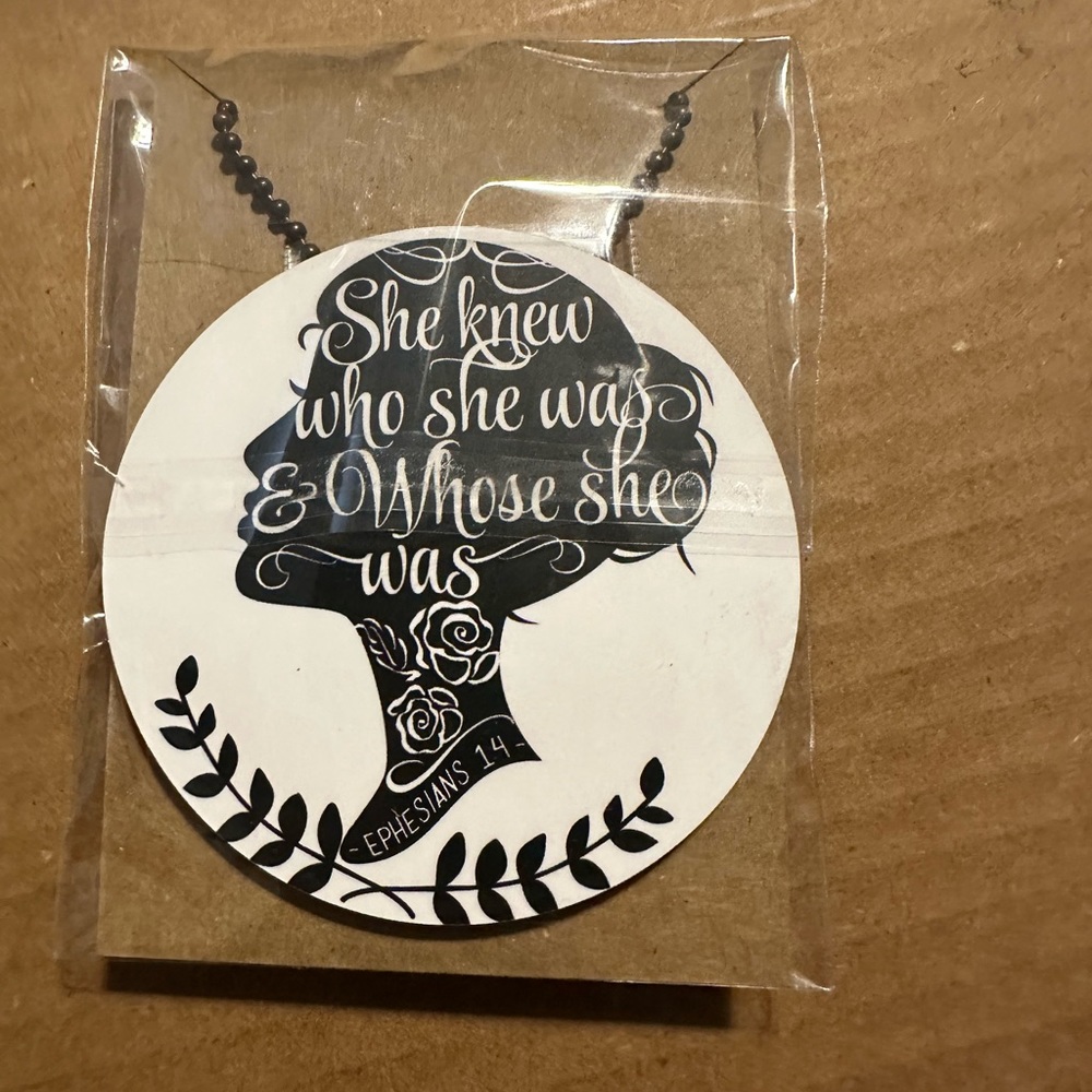 Handmade Scripture Necklace - Picture 2 of 2